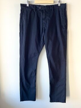 John Varvatos Men's Classic Black Chino Pants Size 32 Cotton Blend -Preppy
